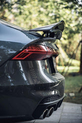 Audi RS7 S7 A7 C8 2019 2020 2021 2022 2023 2024 with Aftermarket Parts - V2 Style Rear Spoiler Carbon Fiber from BCTXE Tuning